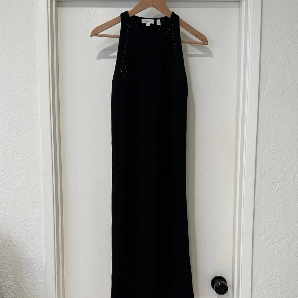 A.L.C. Black Bandage Racer Back Tank Dress Sz M - Picture 3 of 10